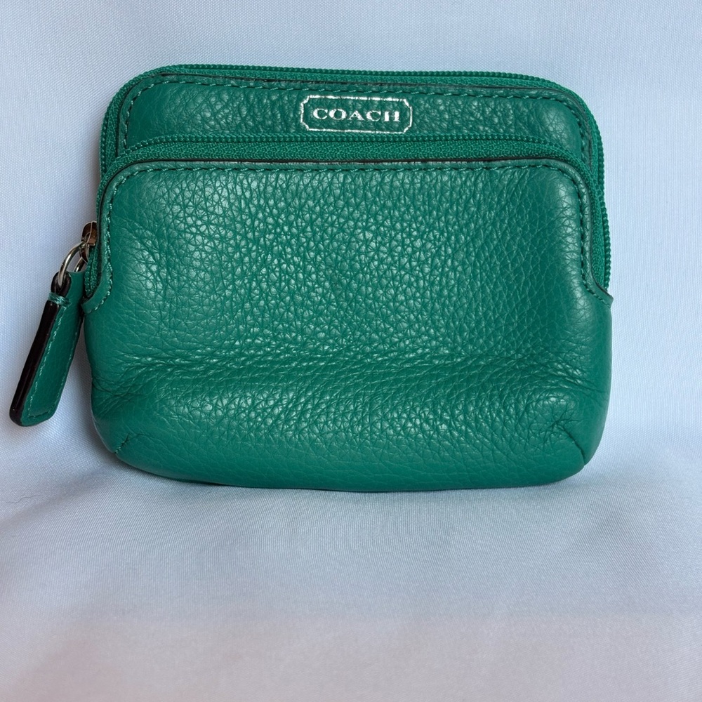 Coach Teal Leather Women's Wallet